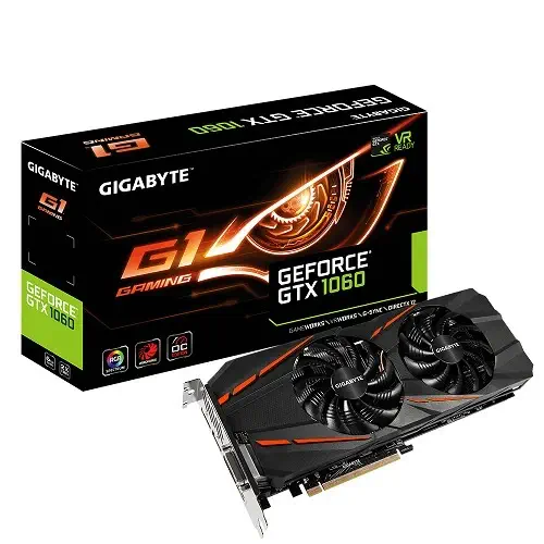 Gigabyte GeForce GTX 1060 G1 Gaming 6GB GDDR5 192Bit DX12 Gaming Ekran Kartı - GV-N1060G1 GAMING-6GD