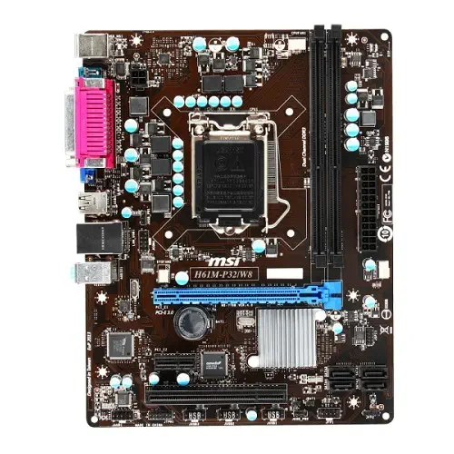 MSI H61M-P32/W8 Intel H61 1600MHz DDR3 LGA1155 mATX Anakart