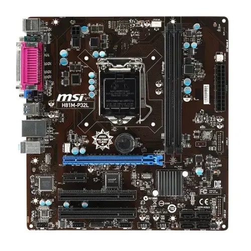 MSI H81M-P32L Intel H81 Soket 1150 DDR3 1600MHz mATX Anakart