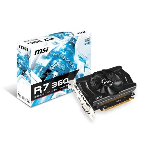 MSI Amd Radeon R7 360 2GB OC 128Bit GDDR5 (DX12) PCI-E 3.0 Ekran Kartı (R7 360 2GD5 OCV1)