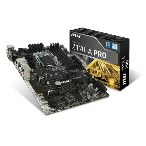 MSI Z170-A PRO Intel Z170 Soket LGA1151 DDR4 3200MHz(OC) Sata 3 M.2 USB 3.1 ATX Anakart
