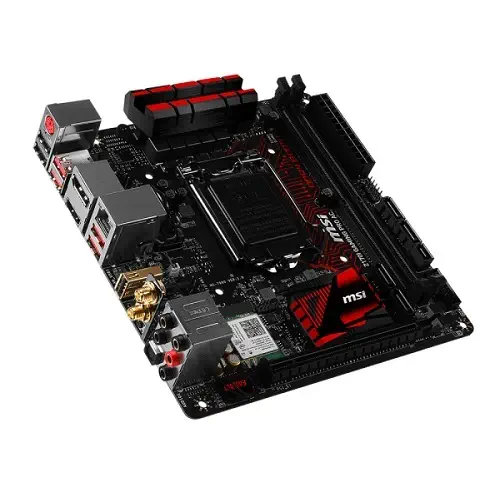 MSI Z170I GAMING PRO AC Intel Z170 Soket LGA1151 DDR4 3200MHz(OC) Sata 3 M.2 USB 3.1 Mini-ITX Gaming (Oyuncu) Anakart