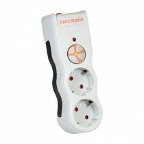 Tunçmatik Surge Protection Plug-525 Joule 2'li Akım Koruyucu Priz Beyaz