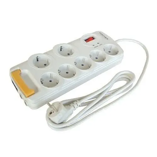 Tunçmatik TSK0984 Surge Protection Plug 714 Joule - Rohs 7`li Akım Koruyucu Priz (1,5M Kablo ) Beyaz