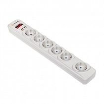 Tunçmatik TSK2526 Surge Protection Plug 918 Joule - Rohs 6'lı Akım Koruyucu Priz (3M Kablo ) Beyaz