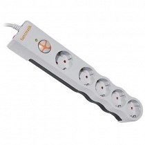 Tunçmatik TSK6055 Powersurge Protection Plug 350 joule 5'li Akım Koruyucu Priz (3M Kablo) Beyaz