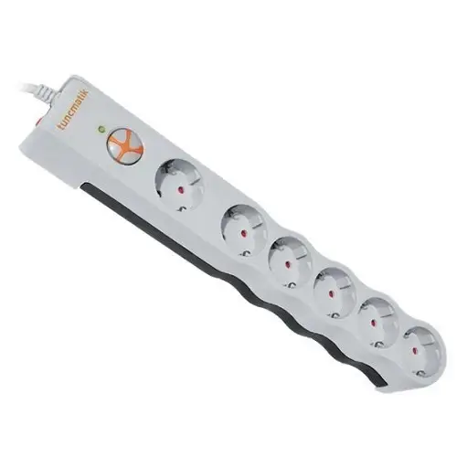 Tunçmatik TSK6056 PowerSurge 6 Protection Plug 350 joules 6`lı 3 Metre Beyaz Akım Korumalı Priz