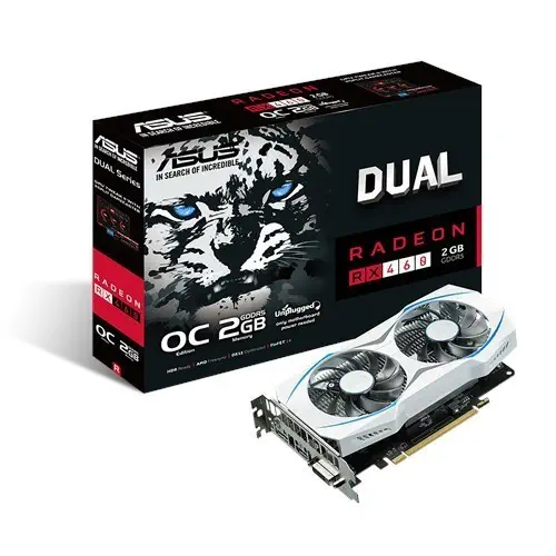 Asus Dual Amd Radeon RX 460 2GB OC 128Bit GDDR5 (DX12) PCI-E 3.0 Ekran Kartı DUAL-RX460-O2G