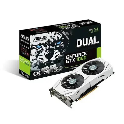 Asus DUAL-GTX1060-O3G GeForce GTX 1060 3GB GDDR5192Bit DX12 Gaming Ekran Kartı