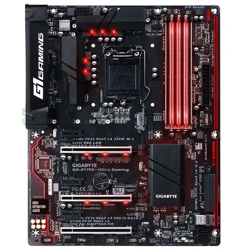 Gigabyte GA-Z170X-Ultra Gaming Intel Z170 Express Soket LGA1151 DDR4 3866MHz(O.C.) Sata 3 M.2 USB 3.1 ATX Gaming (Oyuncu) Anakart
