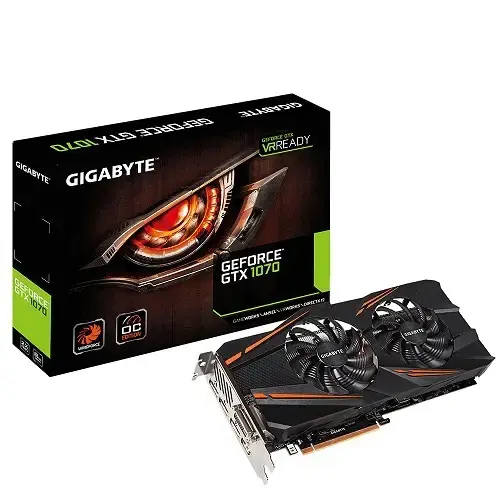 Gigabyte GTX 1070 Windforce OC GV-N1070WF2OC-8GD 8 GB Gaming (Oyuncu) Ekran Kartı 