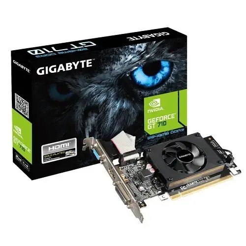 Gigabyte Nvidia GeForce GT 710 2GB 64Bit (DX12) PCI-E 2.0 Ekran Kartı GV-N710D3-2GL