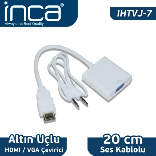 Inca IHTVJ-7 HDMI to VGA Çevirici Ses Kablosu Dahil 