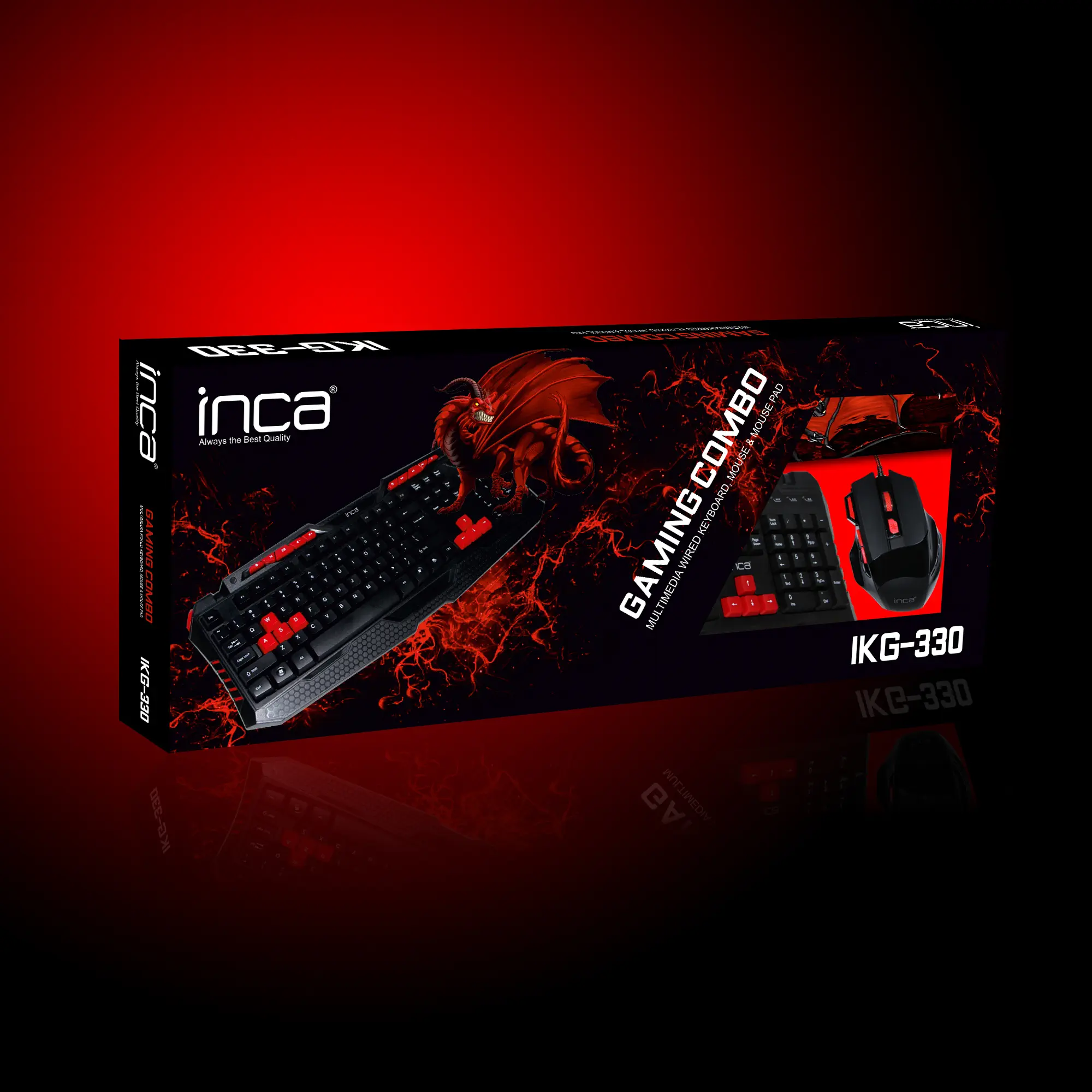 Inca IKG-330 Gamıng Combo Set (Gaming Klavye+ Mouse+ Mouse pad )