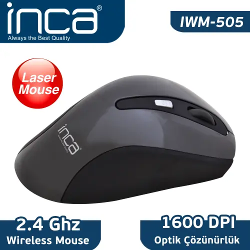 Inca IWM-505 2.4G Hz 1600dpi Nano Laser Kablosuz Mouse