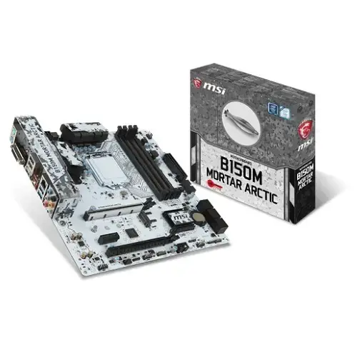 MSI B150M MORTAR ARTRIC Intel B150 Soket LGA1151 DDR4 2133MHz Sata 3 M.2 USB 3.1 mATX Anakart