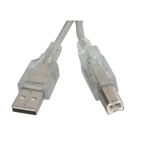USB 2.0 Yazıcı Kablosu Şeffaf 10 Metre