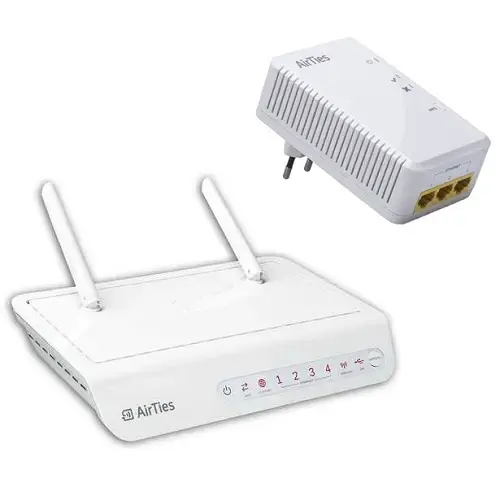 Airties Air5453 300Mbps 4 Port Kablosuz Modem + Air 4430 300mbps 3 Port Menzil Genişletici