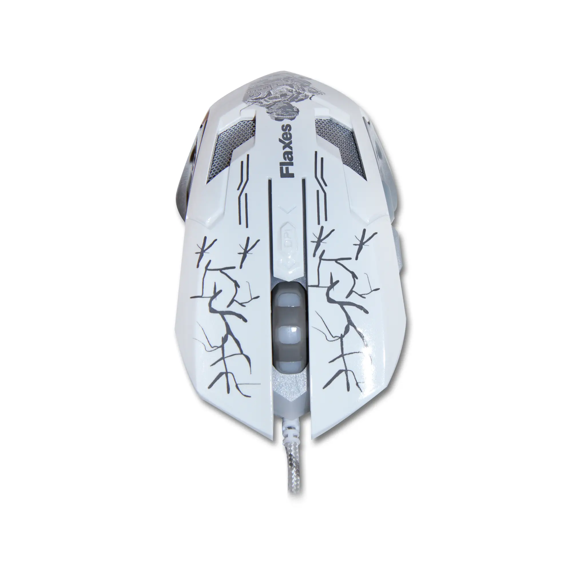 Flaxes FLX-950GMB 3200Dpi Gaming Mouse Beyaz Mouse pad Hediyeli