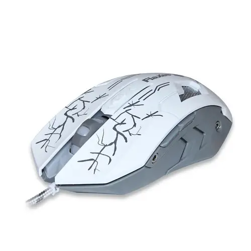 Flaxes FLX-950GMB 3200Dpi Gaming Mouse Beyaz Mouse pad Hediyeli