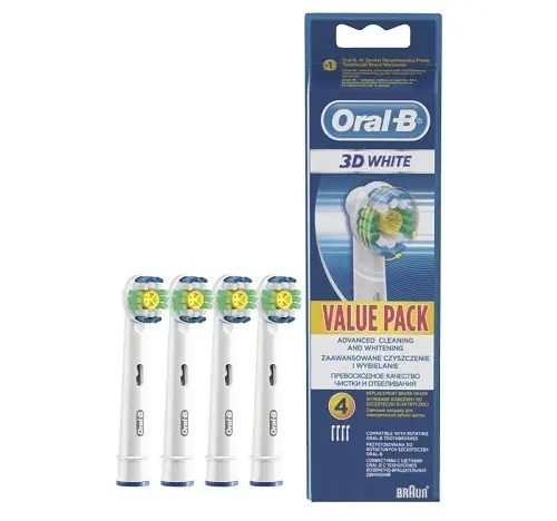 Oral-B EB18-4 3D White Diş Fırçası Yedeği 4`lü Paket