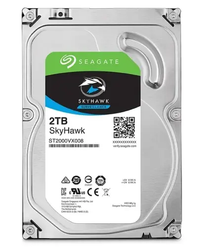 Seagate Skyhawk ST2000VX008 3.5″ 2TB 5900Rpm 64MB Önbellek SATA3 180MB/s Hard Disk