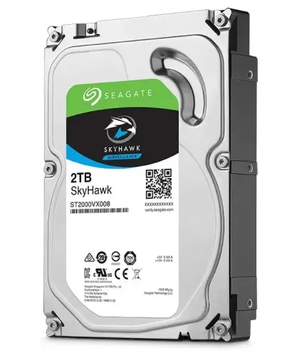 Seagate Skyhawk ST2000VX008 3.5″ 2TB 5900Rpm 64MB Önbellek SATA3 180MB/s Hard Disk