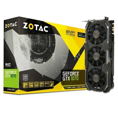 Zotac GeForce  GTX 1070 AMP Extreme 8GB GDDR5 256Bit ZT-P10700B-10P Gaming (Oyuncu) Ekran Kartı