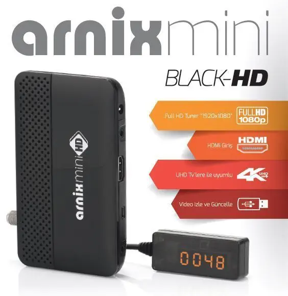 Arnix Mini Black HD/CX Full HD Uydu Alıcısı