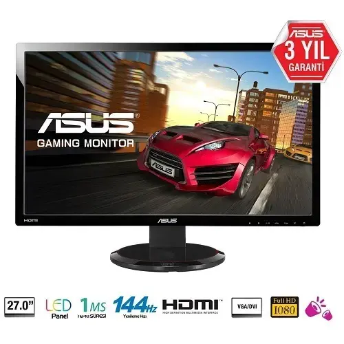 Asus VG278HV 27″ Full HD 1ms 144Hz HDMI/DVI/Analog Gaming (Oyuncu) Led Monitör