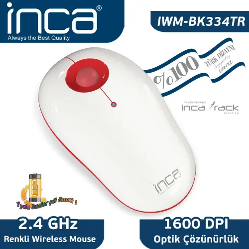 Inca  IWM-BK334TR 1600 Dpi Wireless  Nano Mouse