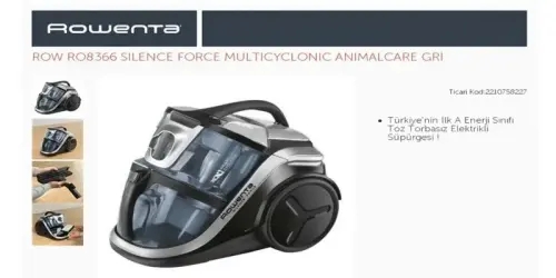 Rowenta RO8366 SilenceForce MultiCyclonic Süpürge (Teşhir)