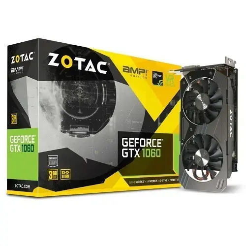 Zotac GTX 1060 AMP! Edition 3GB GDDR5 192Bit ZT-P10610E-10M Gaming (Oyuncu) Ekran Kartı