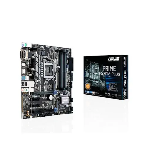 Asus Prime H270M-Plus Intel H270 Soket 1151 DDR4 2400MHz mATX Gaming(Oyuncu) Anakart