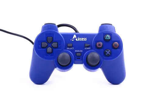 Axcess Ps-22083 PS3-PS2-Pc Usb Kablolu Controller 1.5m Kablo Joystik Mavi 