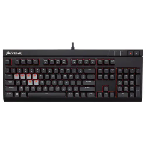 Corsair Gaming Strafe Red LED Cherry MX Mavi Mekanik Oyuncu Klavye CH-9000226-EU