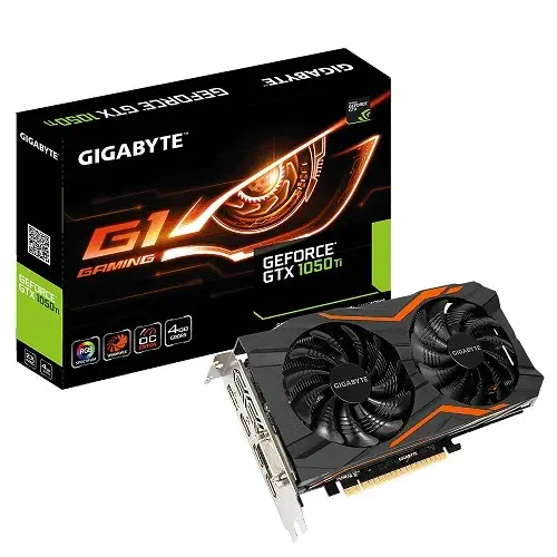 Gigabyte GeForce GTX 1050 Ti G1 Gaming 4GB GDDR5 128Bit (DX12) PCI-E 3.0 Gaming (Oyuncu) Ekran Kartı - GV-N105TG1 Gaming -4GD 