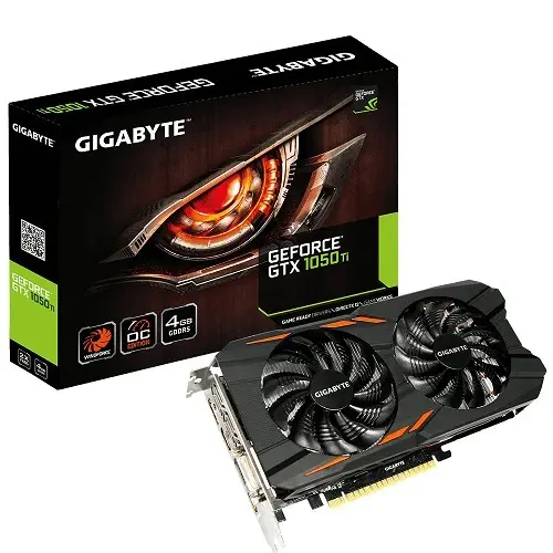 Gigabyte GeForce GTX 1050 Ti Windforce OC 4GB 128Bit GDDR5 (DX12) PCI-E 3.0 Gaming (Oyuncu) Ekran Kartı (GV-N105TWF2OC-4GD)