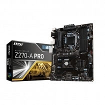 MSI Z270-A PRO Intel Z270 Soket LGA1151 DDR4 3800MHz(OC) Sata 3 M.2 USB 3.1 ATX Anakart