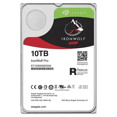 Seagate IronWolf Pro ST10000NE0004 3.5″ 10TB 7200Rpm SATA 6Gb/sn 256MB Önbellek RV Sensör 214 MB/sn Nas Disk