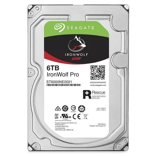 Seagate IronWolf Pro ST6000NE0021 3.5″ 6TB 7200RPM SATA 3.0 256MB 214MB/s RV Sensör 7/24 Nas Disk