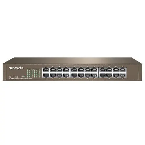 Tenda TEF1024D 24 Port 10/100 Rack-Mountable Yönetilemez Switch