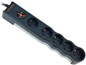 Tunçmatik TSK6136 Powersurge 5'Li 1050 Joule Siyah 1.5 Mt. Akım Koruyucu Priz