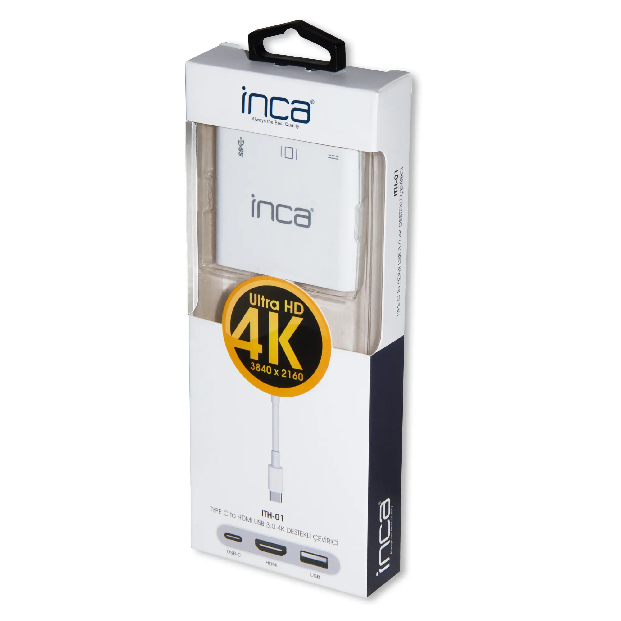 Inca ITH-01 TYPE C to HDMI / USB 3,0 4K Destekli Çevirici