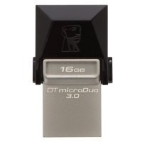 Kingston DTDUO3/16GB DataTraveler MicroDuo 16GB USB 3.0 OTG 70MB/s-10MB/s USB Flash Bellek
