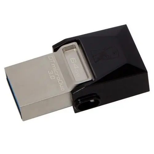 Kingston DTDUO3/64GB DataTraveler MicroDuo 64GB USB 3.0 OTG 70MB/s-15MB/s USB Flash Bellek