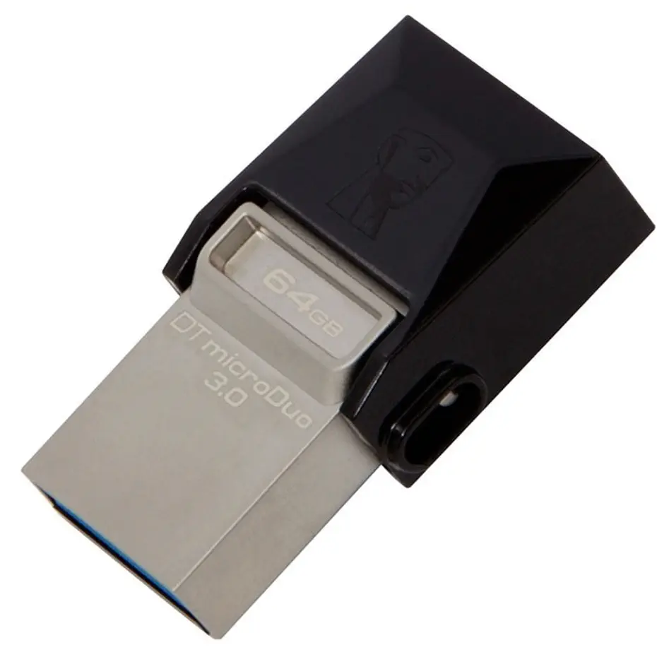 Kingston DTDUO3/64GB DataTraveler MicroDuo 64GB USB 3.0 OTG 70MB/s-15MB/s USB Flash Bellek