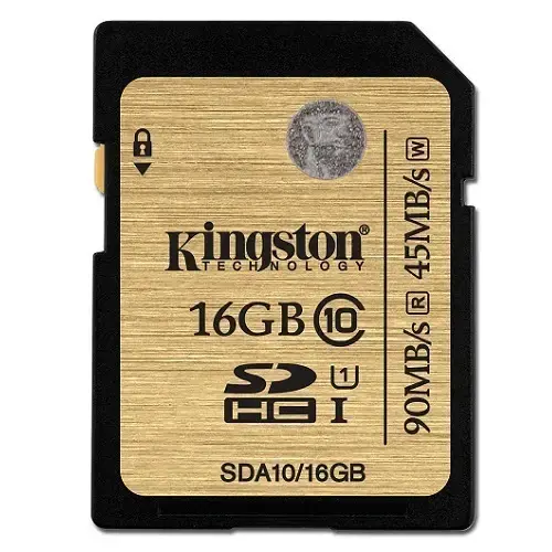 Kingston SDA10/16GB 16GB SDHC/SDXC Class 10 UHS-I 90MB/45MB/s Hafıza Kartı