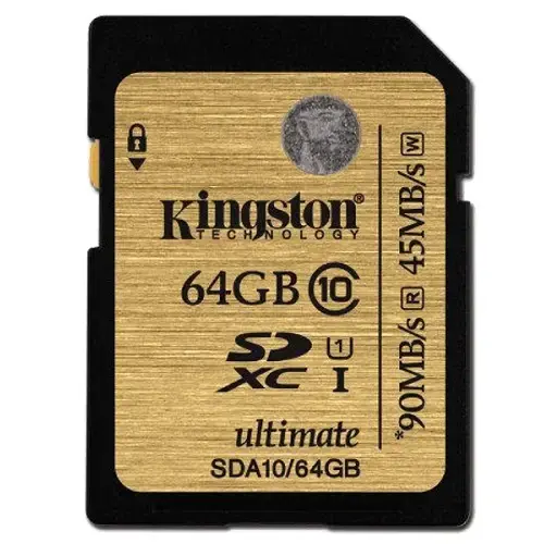 Kingston SDA10/64GB 64GB SDHC/SDXC Class 10 UHS-I 90MB/45MB/s Hafıza Kartı