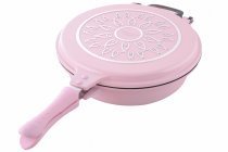 Premier PPP 3261 32CM Cam Kapaklı Çift Taraflı Tava Pembe